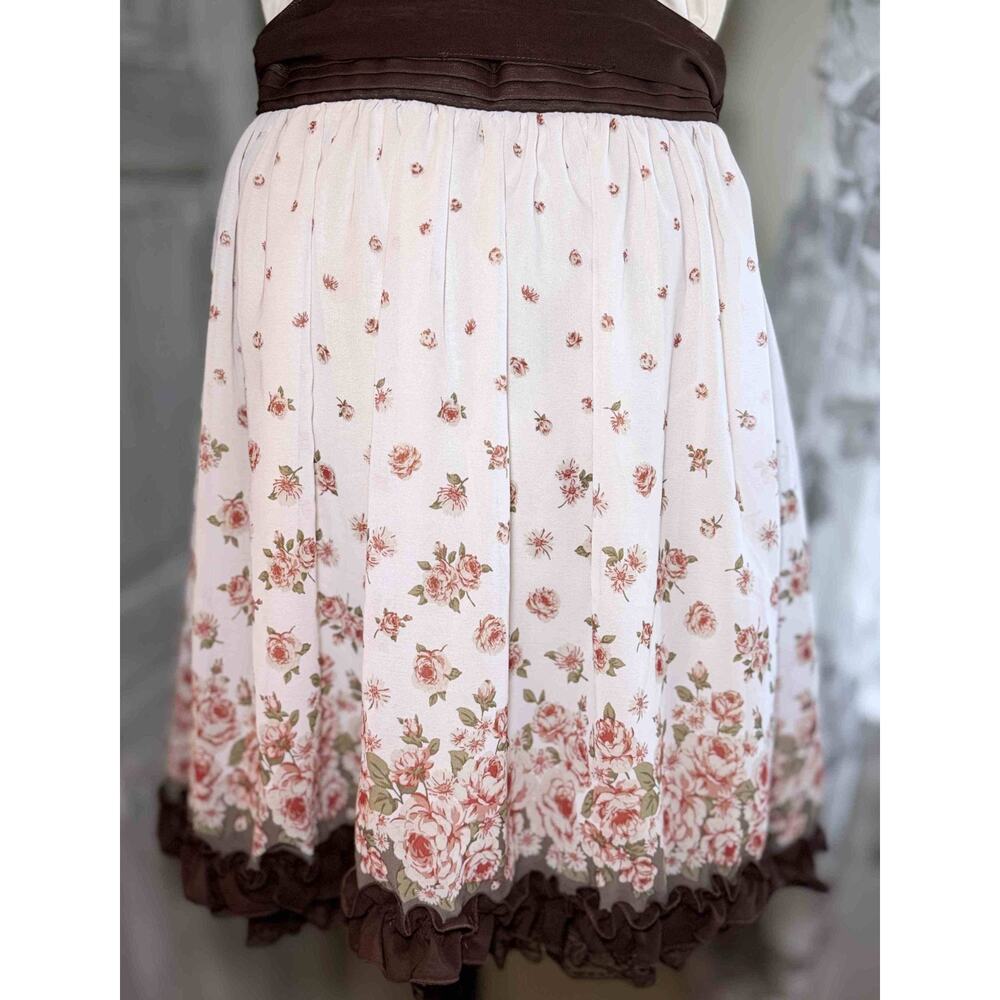 Axes Femme Floral Rose Frill Ruffle Ribbon Tie Skirt J Fashion Himekaji Coquette - Picture 11 of 13